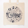 Chicago icons tote bag by exit343design