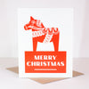 swedish dala horse christmas card