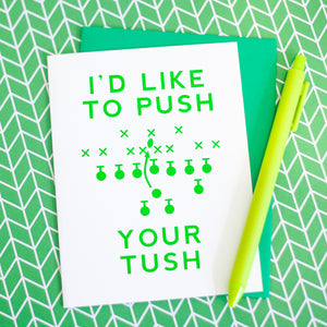 eagles tush push valentines day card