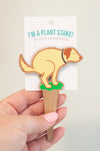 funny pooping dog figure for indoor plant