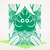 houseplant art card, blank decorative card for any occasion, philodendron leaves blank card, christopher walken snl greeting card
