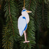 Great Blue Heron Christmas ornament, heron holiday ornament, Maryland Christmas tree ornament, wooden blue heron christmas ornament
