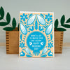 wedding congratulations card, blooming love wedding card, card for newlyweds