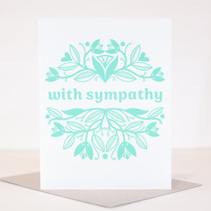folk floral sympathy card 