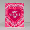 classic Valentine's Day card, colorful Valentine for partner, neon Happy Valentine's Day card