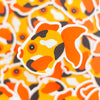 cute orange goldfish sticker for kids