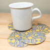 pasta shapes coaster set, pasta pattern coaster, Italian beer coaster set, pack of four coasters