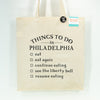 Philadelphia tote bag, Philly foodie tote bag with liberty bell, philadelphia souvenir