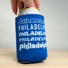Philadelphia sports koozie, Philadelphia pride can holder, Philly fonts can coolie, Philadelphia souvenir can huggie