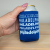 Philadelphia sports koozie, Philadelphia pride can holder, Philly fonts can coolie, Philadelphia souvenir can huggie