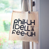 Philadelphia Pennsylvania silkscreen tote bag, liberty bell symbol, philadelphia tote bag, philadelphia souvenir