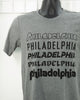 Philadelphia sports tshirt, Philadelphia pride shirt, famous Philly fonts tshirt, Philadelphia souvenir adult tshirt