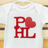 Philadelphia baby gift, baby onesie, Philly love statue, expecting mom gift