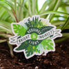 funny plant sticker with pothos and monstera