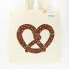 pretzel tote bag, soft pretzel tote, Philadelphia pretzel tote bag, Philly souvenir