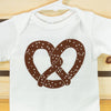 pretzel baby, one piece baby bodysuit, Philly baby, German baby gift, Pennsylvania Dutch pretzel baby