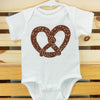 pretzel baby, one piece baby bodysuit, Philly baby, German baby gift, Pennsylvania Dutch pretzel baby