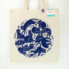 Cats tote bag, cat lover tote bag, tote bag with cats, purple cats tote bag