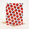 ladybug art card, blank decorative card for any occasion, ladybugs pattern blank greeting card