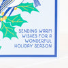 winter birds vintage-inspired Christmas card, blank christmas card, retro christmas card, winter birds card