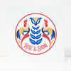 rise and shine rooster art print, modern hex sign art, art for farm, Dutch Bantam rooster art, chickens art