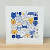 Colorful Cats Wall Decor | Original Cat Wall Art for Cat Lovers
