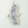 Snowy Owl Christmas ornament, snowy owl holiday ornament, owl Christmas tree ornament, wooden blue christmas ornament