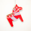 wooden dala horse ornament