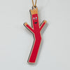 red wacky waver ornament, wacky waving inflatable tube man holiday ornament, red noodle man ornament for Christmas tree
