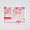 Pyrex and vintage inspired kitchen conversion art print in red, printed by exit343design