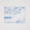 Pyrex and vintage inspired kitchen conversion art print in light blue, printed by exit343design