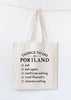 Portland Oregon tote bag souvenir