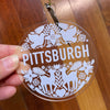 LIMITED EDITION: Pittsburgh Christmas ornament, Pittsburgh holiday ornament, woodland Christmas ornament