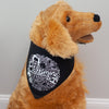 a black dog bandanna perfect for a Baltimore Ravens game or football tailgate in Baltimore