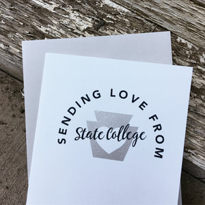 hello from State College greeting card, Pennsylvania greeting card, Happy Valley card by exit343design