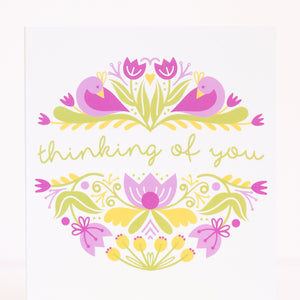 floral thinking of you card by exit343design