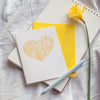 modern thinking of you card with a gold heart by exit343design