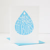 sympathy card for a friend when it rains it pours teardrop card by exit343design