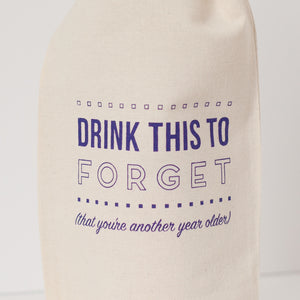drink to forget funny birthday wine gift bag by exit343design
