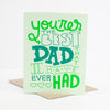 green Father's Day card with hand drawn type by exit343design