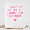 funny friendship card about eating junk food by exit343design