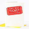 vintage movie ticket birthday card in red by exit343design