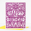 papel picado inspired birthday card in purple by exit343design
