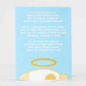 dog sympathy card poem by exit343design