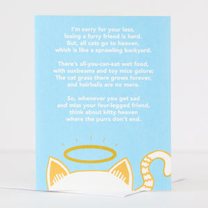 cat sympathy poem card by exit343design