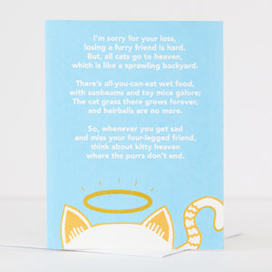 cat sympathy poem card by exit343design