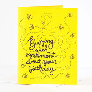 bee birthday card for beekeeper, birthday card for gardener by exit343design