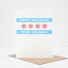 happy holidays from chicago, Chicago holiday card, Chicago flag card