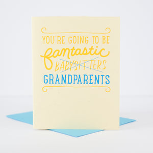 best babysitters, funny new grandparent card, card for mom, card for dad