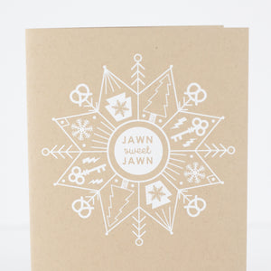 jawn sweet jawn Philadelphia Christmas card with a snowflake by exit343design